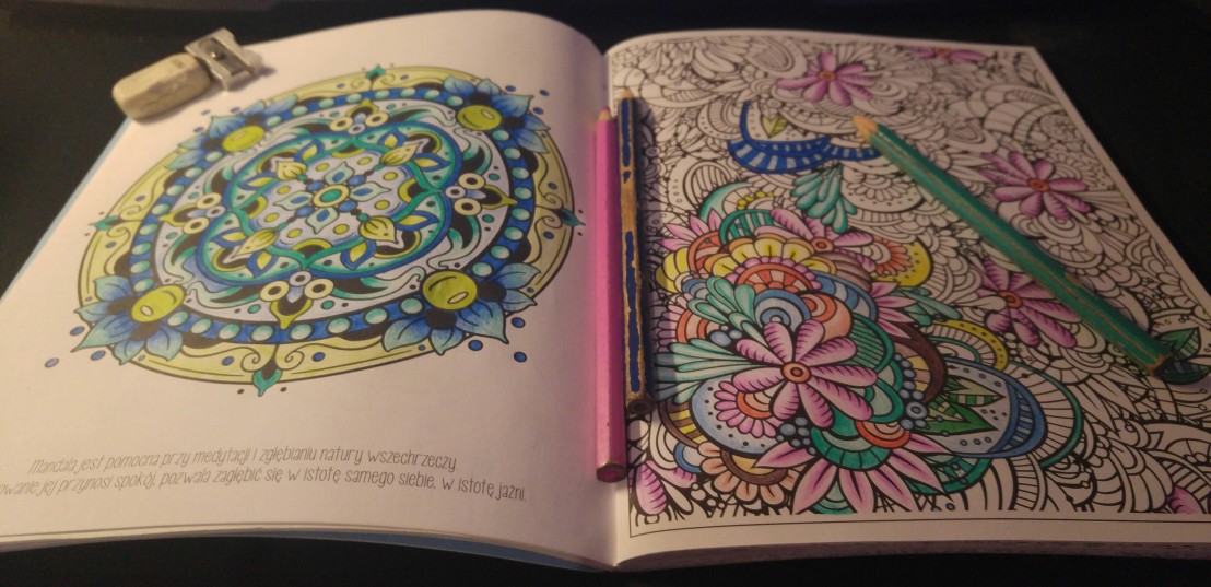 A colouring book for adults in progress