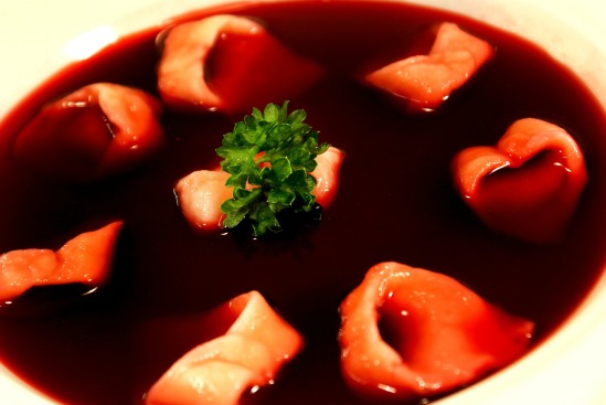 Polish Christmas beetroot soup