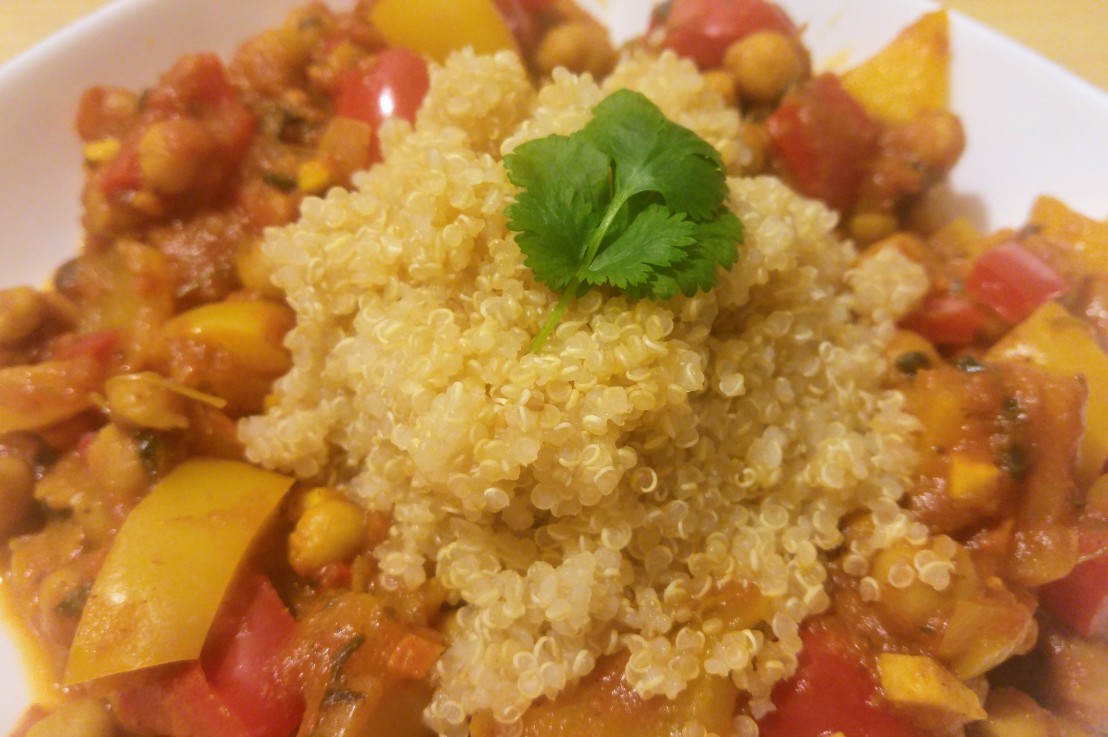 Chickpea Tomato And Bell Peppers Curry