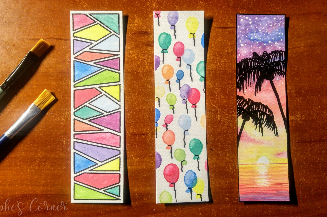 Paper Bookmarks Watercolour Flower Collection Simple Design