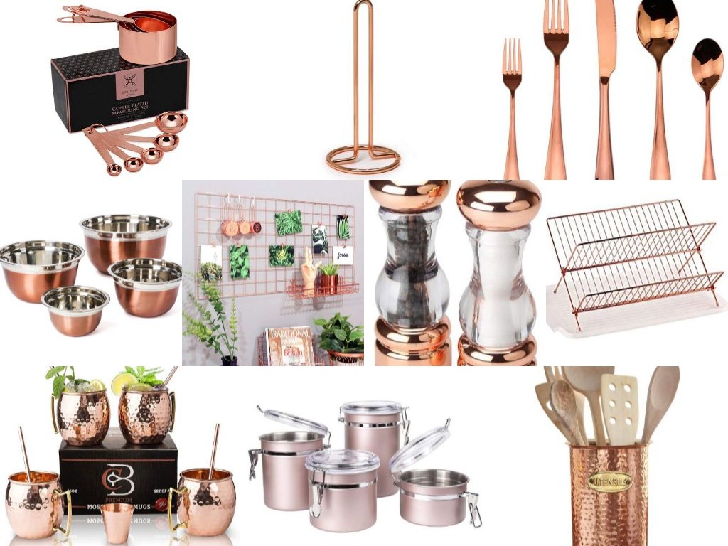 rose gold for kitchen accessories