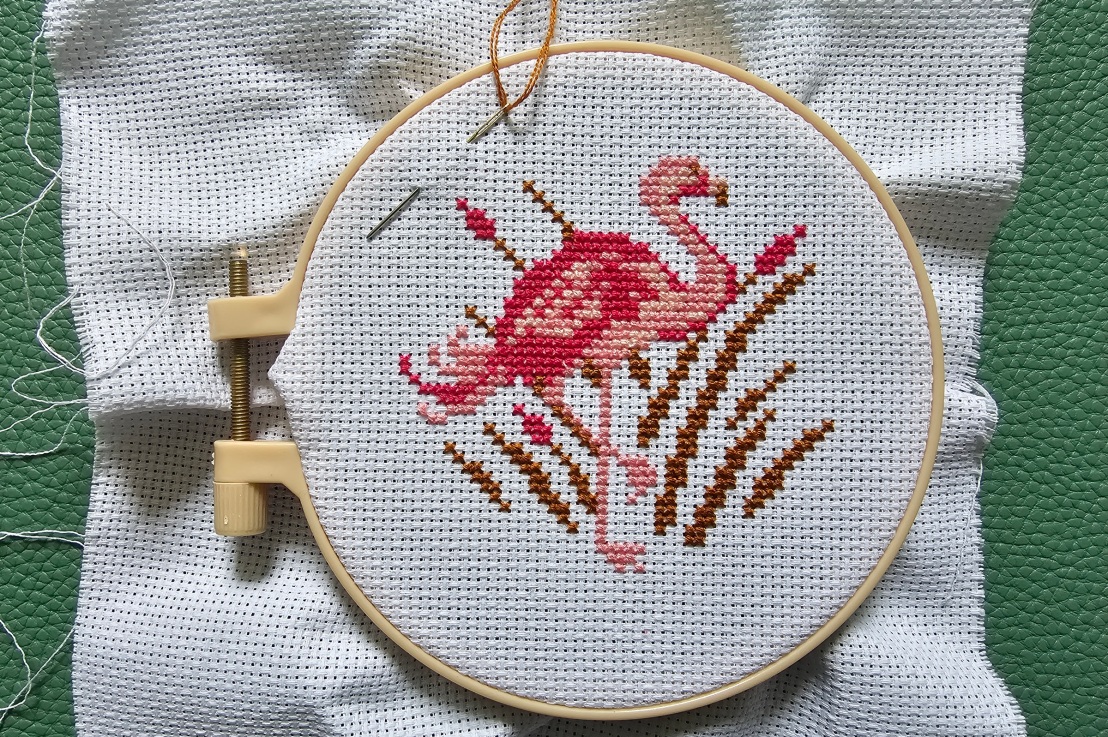 DIY Cross Stitch Kit – Flamingo