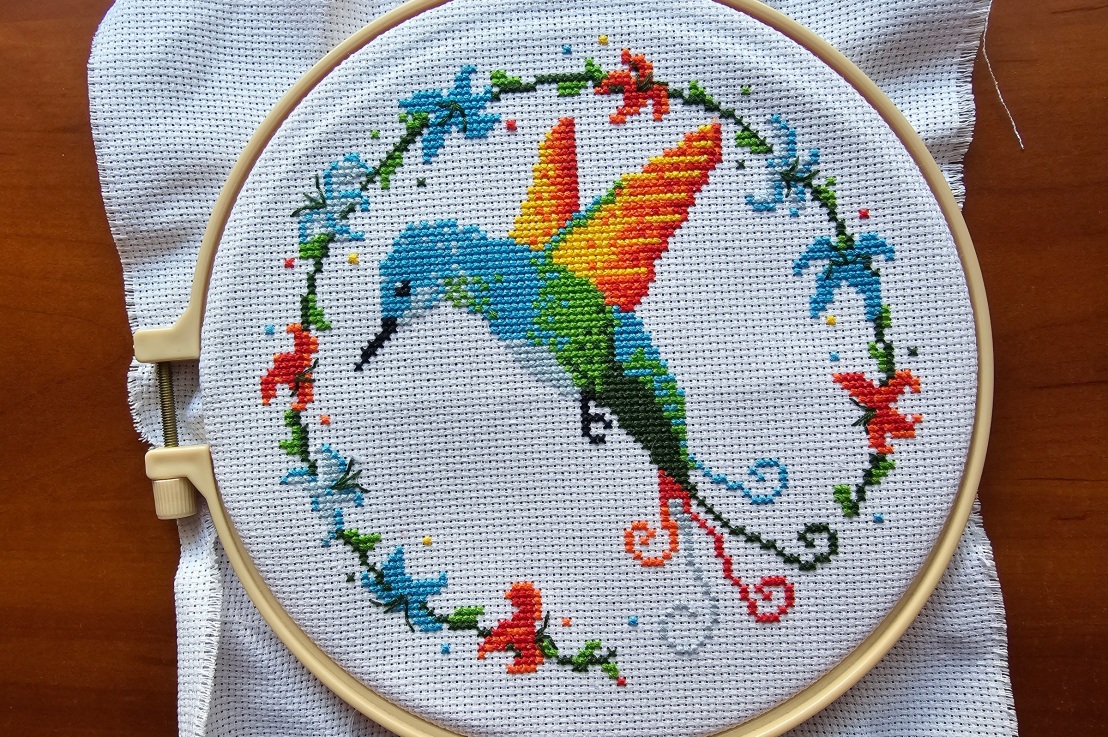 DIY Cross Stitch Kit – Hummingbird