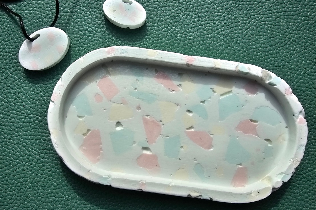 Trying Terrazzo Crafts With Plaster Of Paris